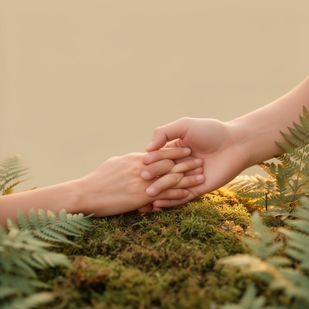 Gentle hands reaching toward one another, symbolising connection