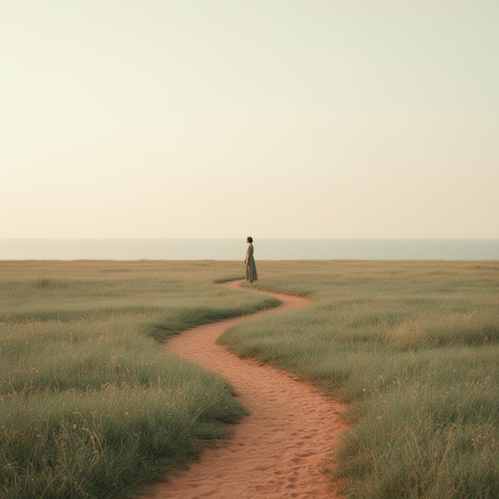 A calm path through a meadow, symbolising a single conscious choice